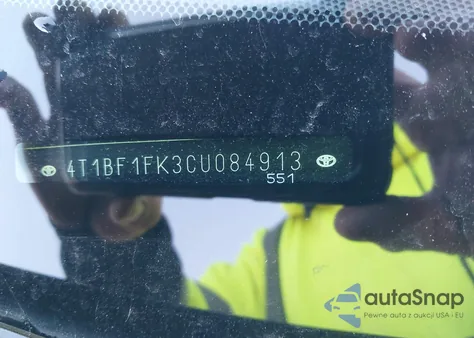 2012 Toyota Camry Se z USA, uszkodzony, nr VIN 4T1BF1FK3CU084913